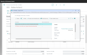 Dynamics Business Central - Posting date outside the interval error