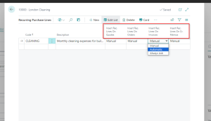 Dynamics Business Central - Defining behaviour for standard purchase code