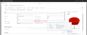 Dynamics Business Central - Select Purchasing code on Item Card