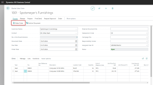 Dynamics Business Central - Blanket Sales Order Document