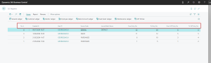 Dynamics Business Central - GL Registers Page