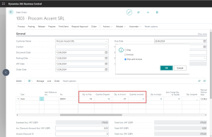 Dynamics Business Central - Sales Order Document