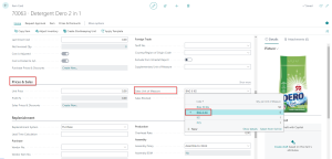 Dynamics Business Central - Item Card -Unit of Measure Sales setup