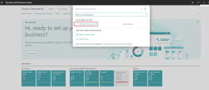 Dynamics Business Central - Search Field Monitoring Setup Page