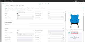 Dynamics Business Central - Item Card - Draft with Copilot Option