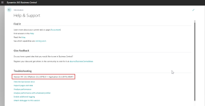 Dynamics Business Central -Information Page