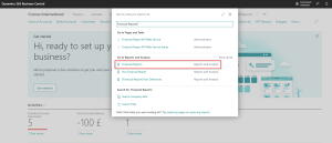 Dynamics Business Central - Search Financial Reports