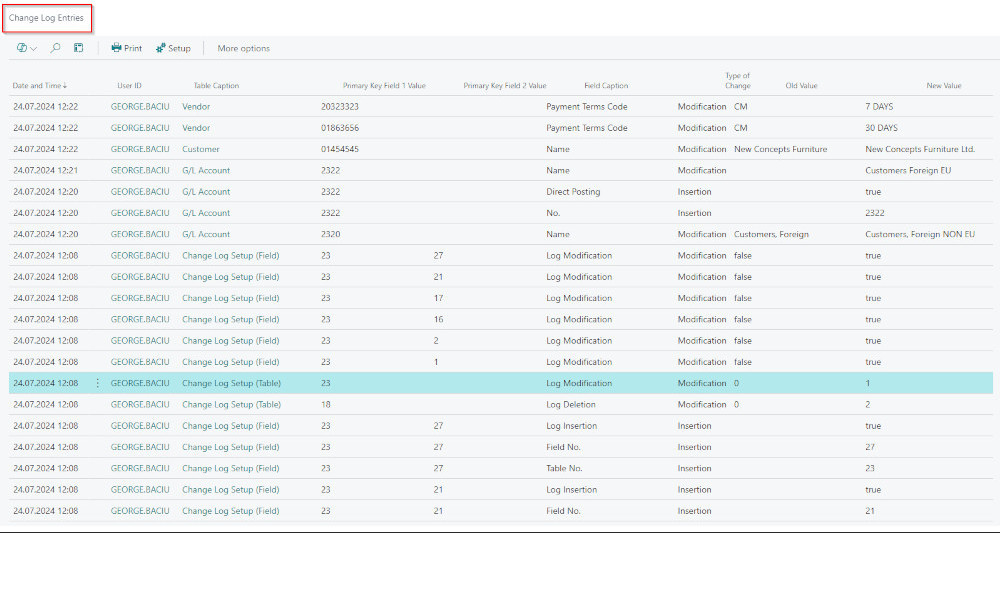 Dynamics Business Central - Track changes in the ERP system - Elian Solutions