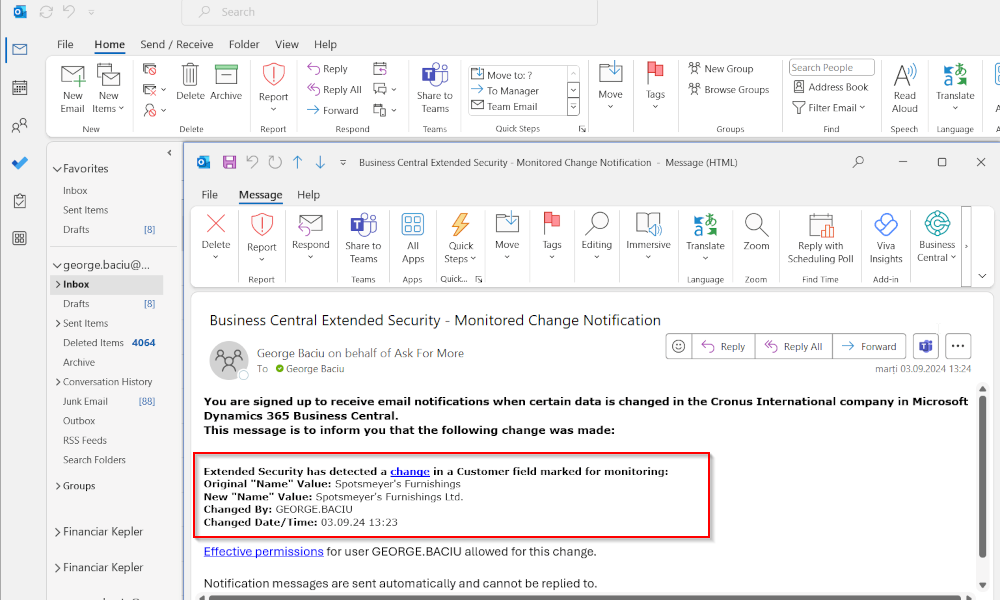 Dynamics Business Central - Monitoring field changes - Elian Solutions